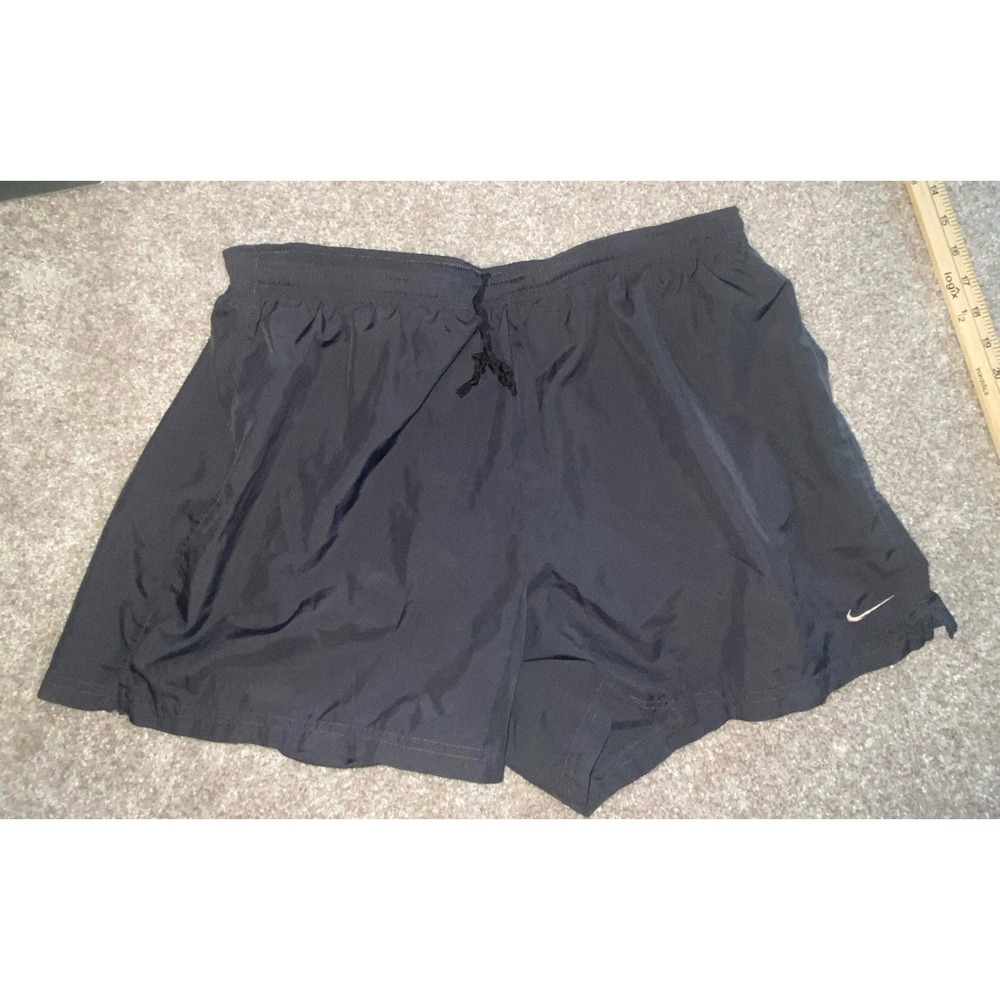 Nike Mens XXL‎ Black Swoosh Casual Workout Shorts Gym Performance Lightweight